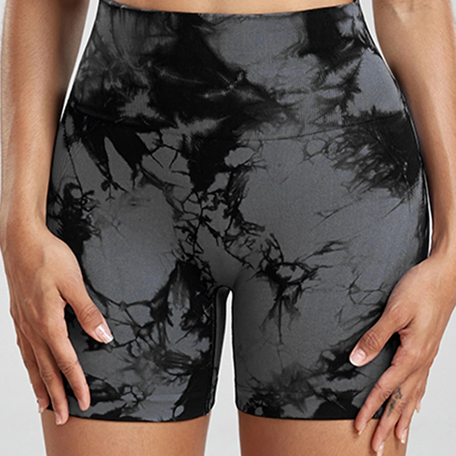 2/4Piece Tie Dye Sexy Push Up Shorts Woman Seamless Fitness Summer Athletic Shorts High Waist