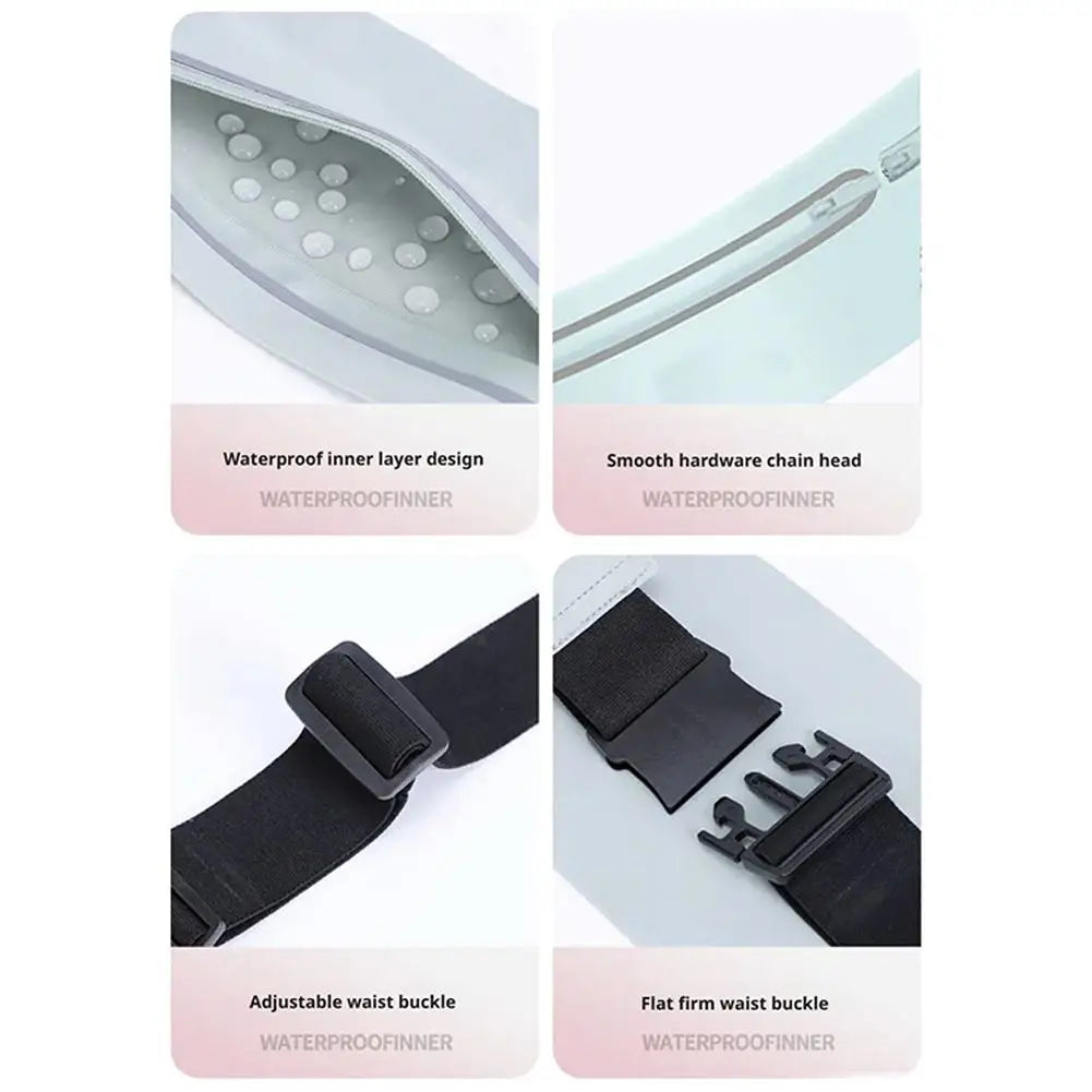 Sports Waist Pack Fanny Pack Wallet Adjustable Men Women Running Pouch Belt Portable Phone Holder Gym Bum Outdoor Running Bags