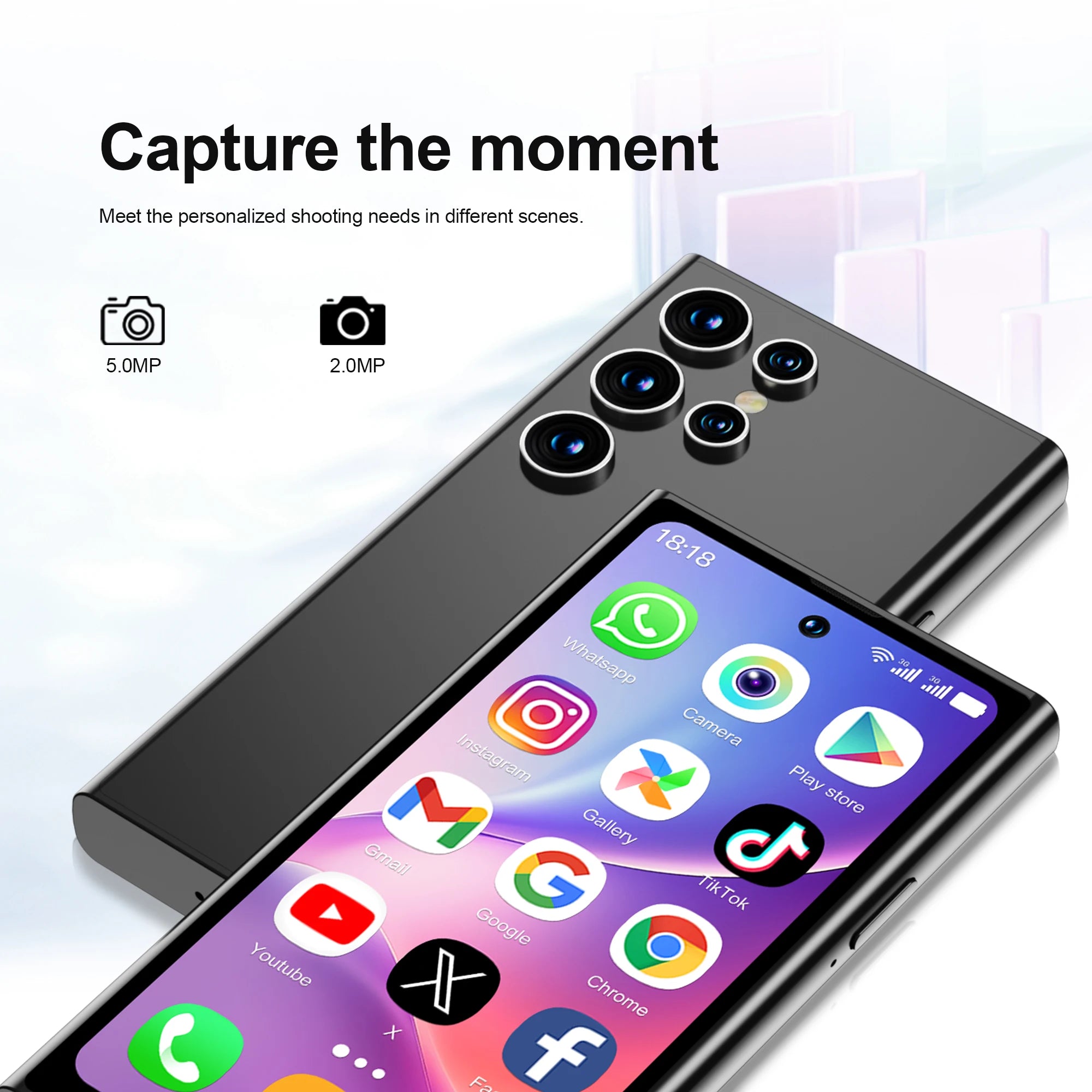 SERVO S27 Mini Smart Phone Android 10.0 WCDMA 3G Cellular Dual SIM 4.0" Display GPS 2000mAh 2+16GB Pocket Smartphones Play Store