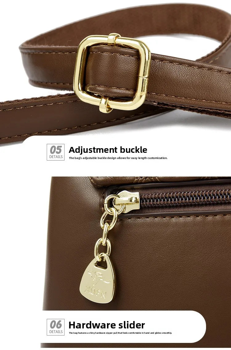 Fashionable Urban Women's Handbag 2025 Spring Season PU Material Medium Size Zipper Opening Soft Tote Bag Single Shoulder Bag