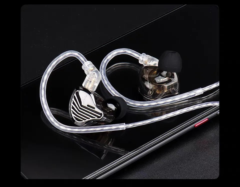 GK KUNTEN Dynamic Drive Headphones HIFI Heavy Bass Earbuds Sports Metal Headphones Detachable Eeadphones 2PIN KZ Zenith ED Gift