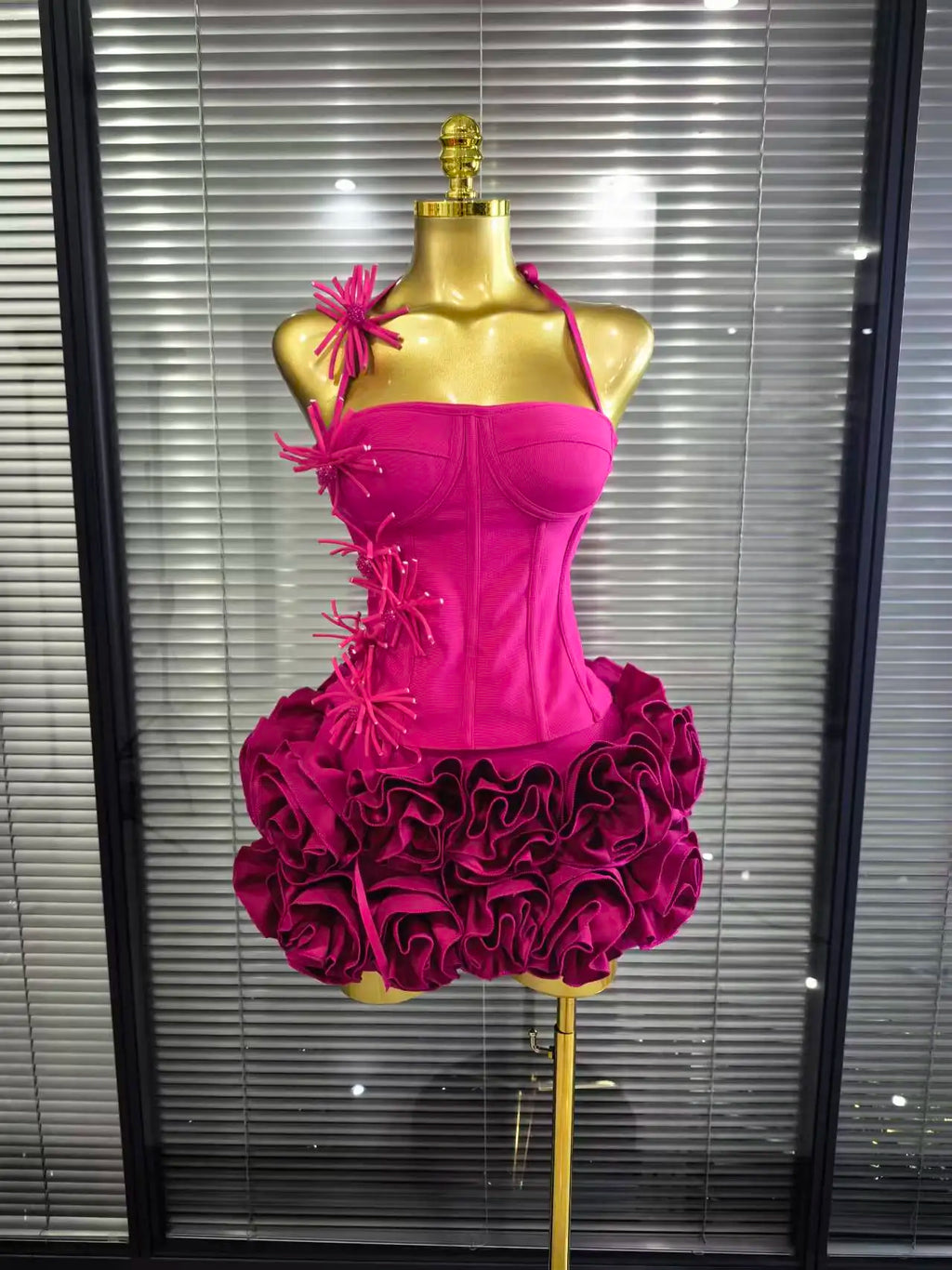 Christmas Style Women Sexy Strapless Florlas 2 PIeces Bodycon Mini Bandage Dress Nightclub Party Wedding Mermaid Outfit