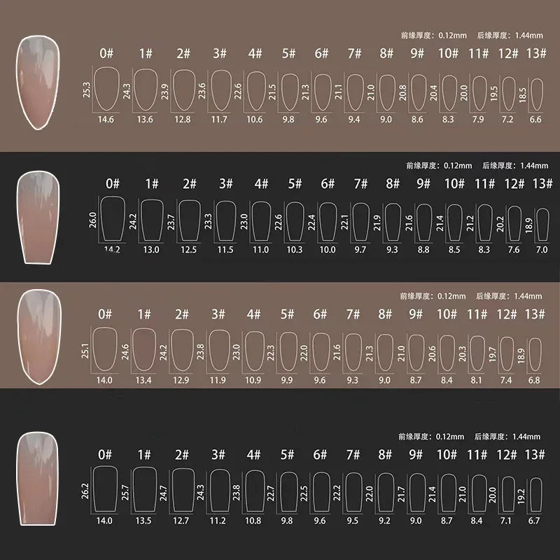 140PCS Skin Tones Press on Nails 3-IN-1 Nude Natural Soft Nail Tips Set Ultra-Fit Gel Nail Extensions Easy Manicure DIY
