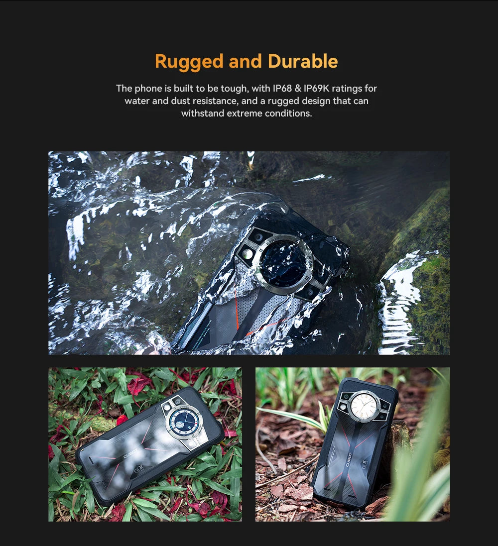 Cubot KingKong 9 Rugged Smartphone Helio G99 4G 6.58-inch 120Hz Screen 12GB+256GB 100MP 10600mAh Battery NFC Android 13