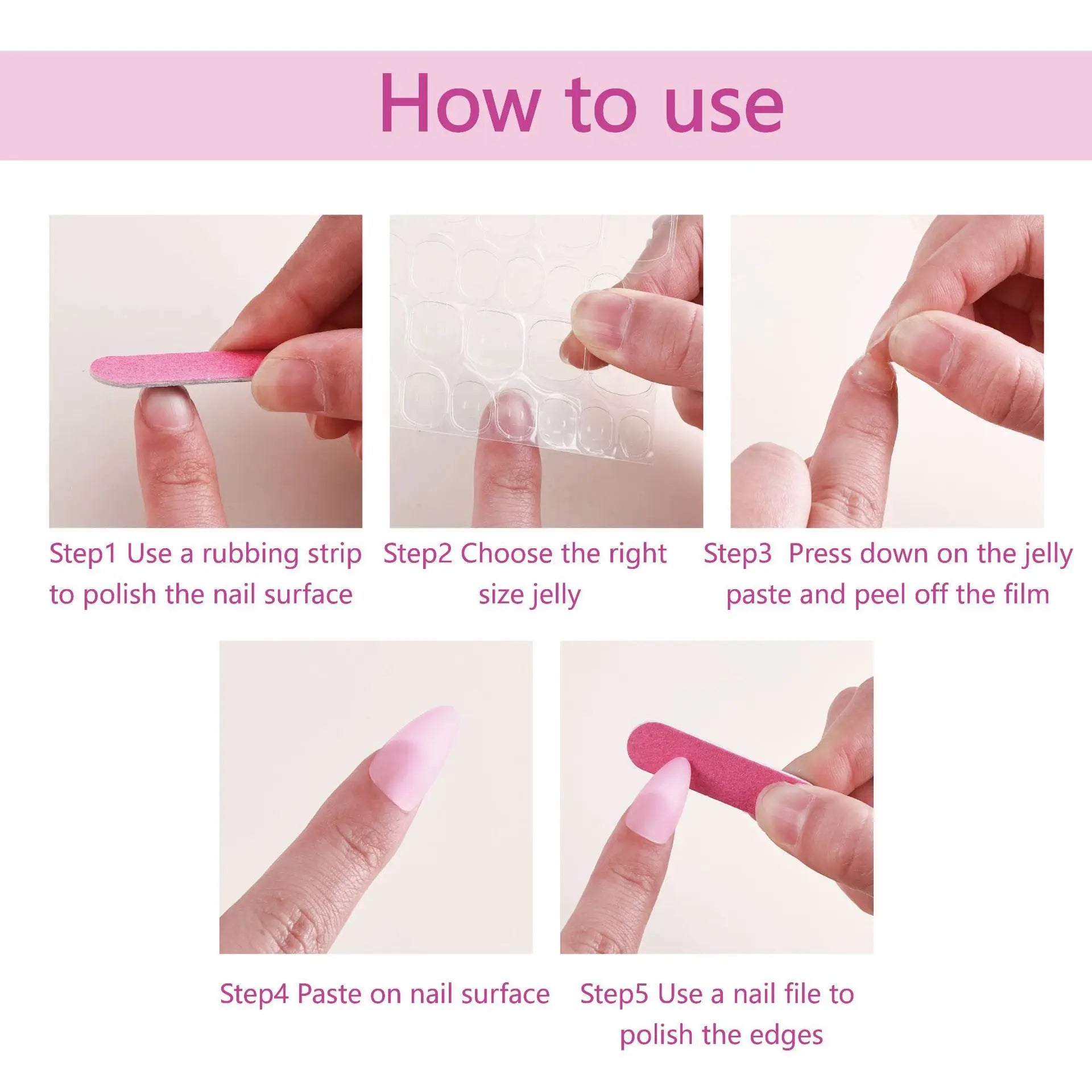 24Pcs Ballet False Nails Long French Press on Nails with Flower Design Wearable Coffin Fake Nail Pink Bow Design Manicure Tips