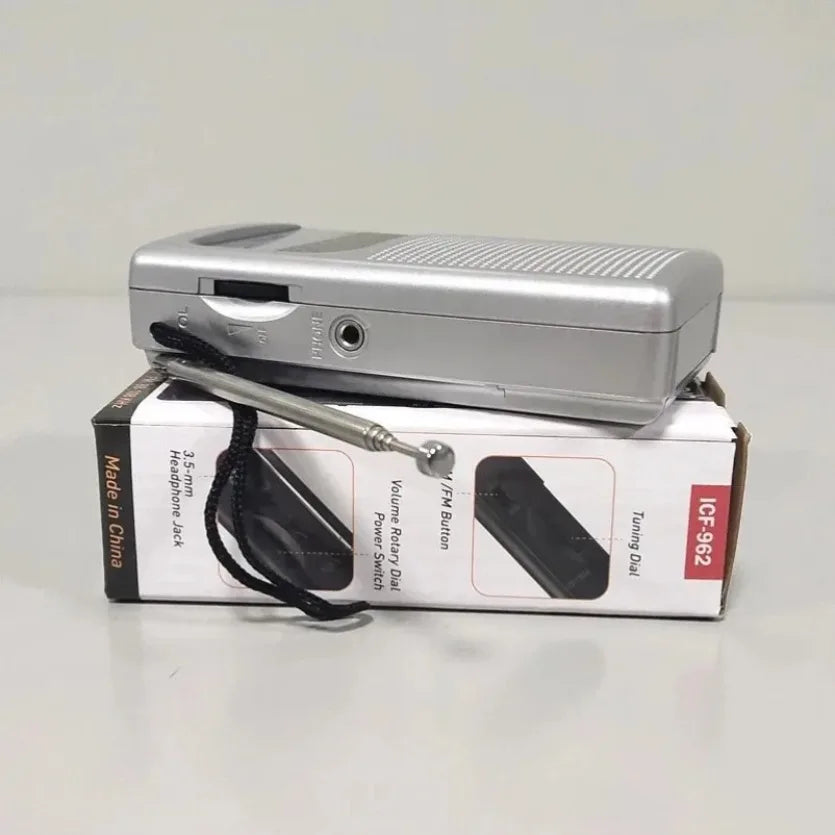 XIKCU ICF-962 Mini Radio FM- AM Battery Operated Portable Radio Best Reception Longest Lasting For Running Walking Home Soundbox