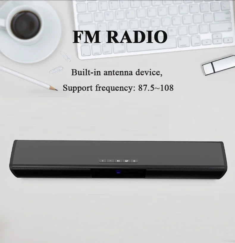 Super Powerful Sound Bar Portable Wireless Bluetooth Speaker Surround Stereo Home TV Sound Box Subwoofer FM Radio caixa de som