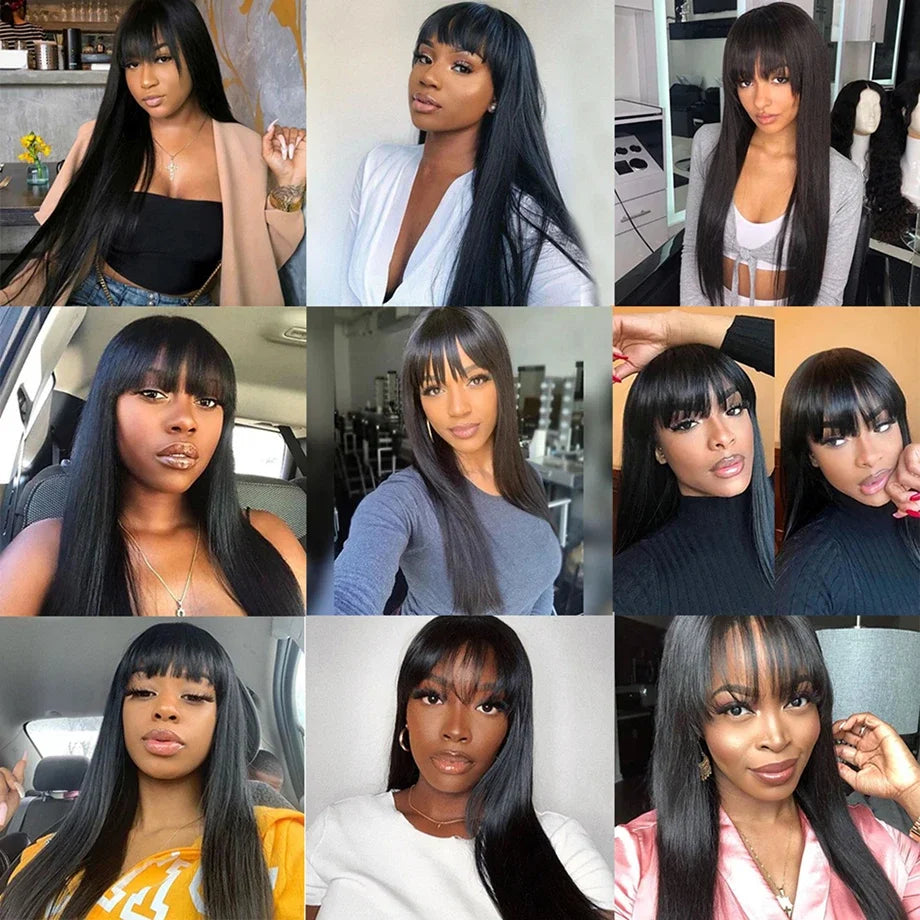Peruvian Hair Bone Straight 13x4 Transparent Lace Frontal Virgin Natural Color Human Hair Wig 4x4 Lace Front Wig For Black Women