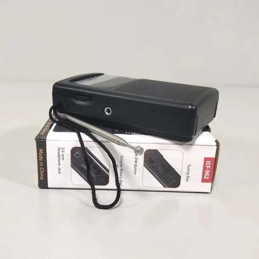 XIKCU ICF-962 Mini Radio FM- AM Battery Operated Portable Radio Best Reception Longest Lasting For Running Walking Home Soundbox