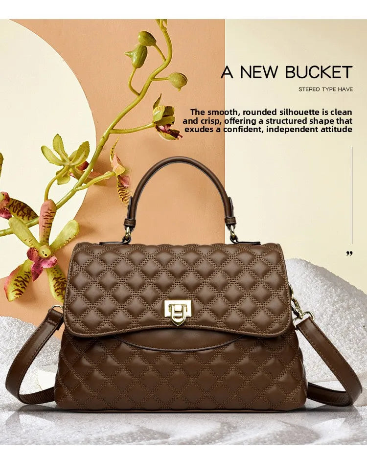 Fashionable Urban Women's Handbag 2025 Spring Season PU Material Medium Size Zipper Opening Soft Tote Bag Single Shoulder Bag