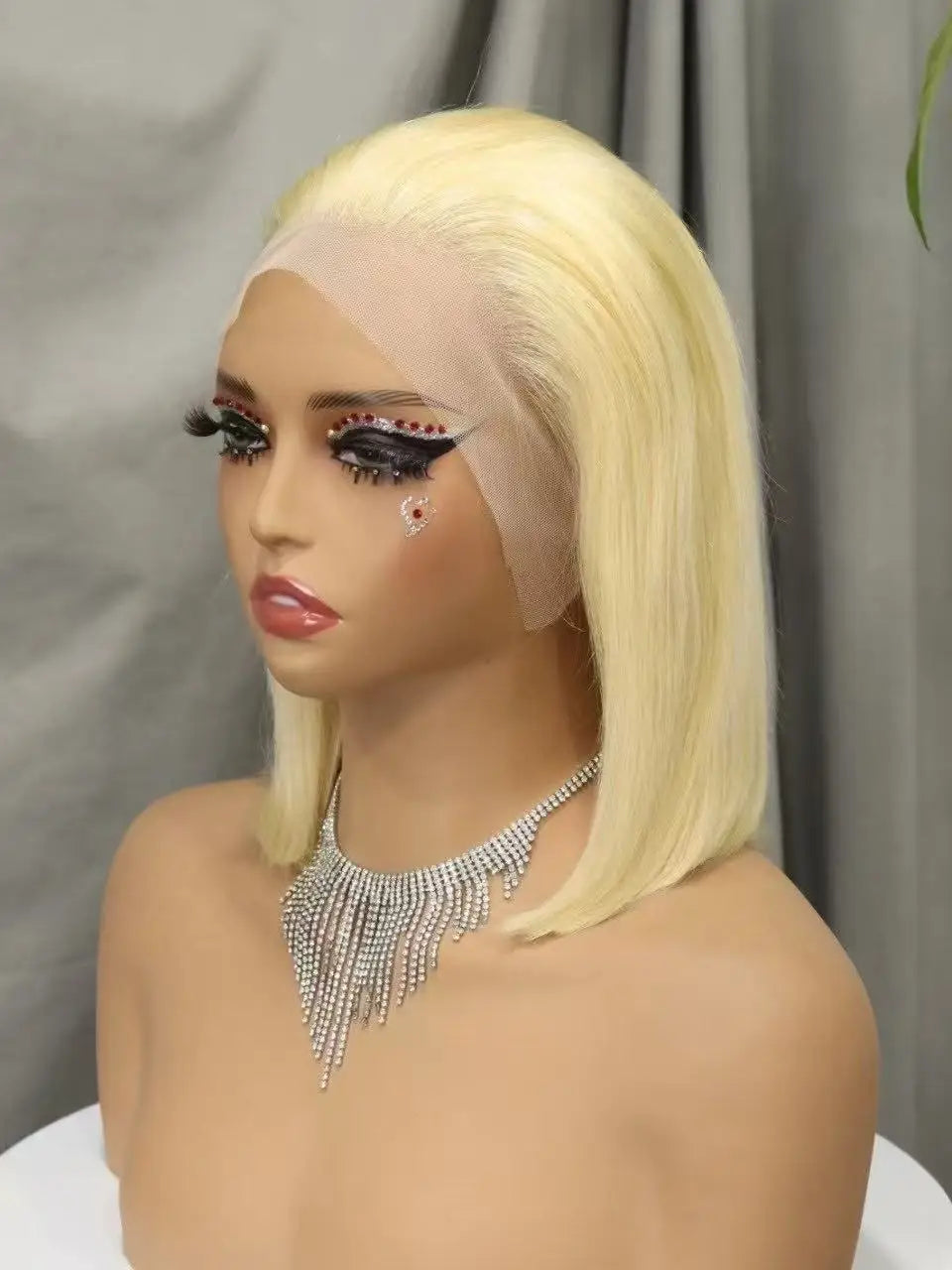 Pink Bob Wig Human Hair Wigs 250% 13x4 Transparent Lace Front Double Drawn Bone Straight Colored Bob Wigs for Black Women