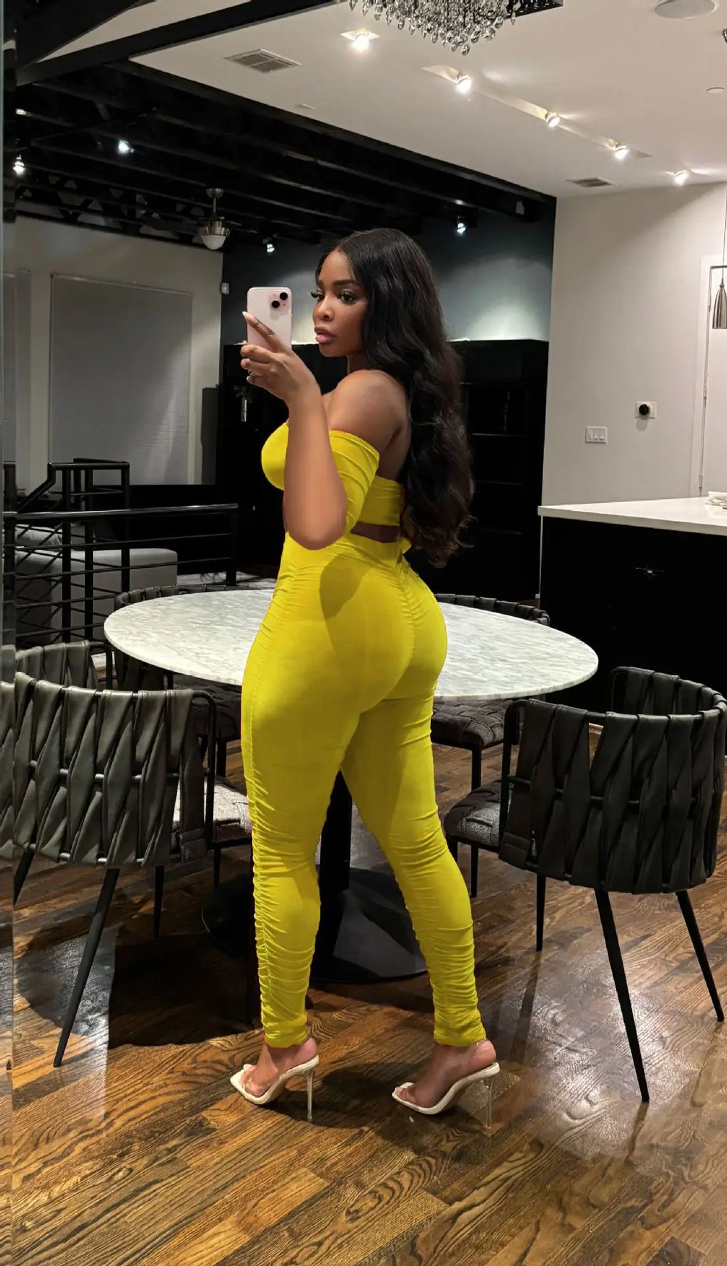 Fitness Women's Set Ruched Stacked Off Shoulder Crop Top and Legging Pants 2025 Summer Two 2 Piece Sets Outfit Tracksuit