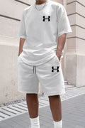 2026 New Men's Sportswear Short Sleeved T-shirt and Sports Shorts Summer Casual Jogging Pants Set Men's Two-piece Set