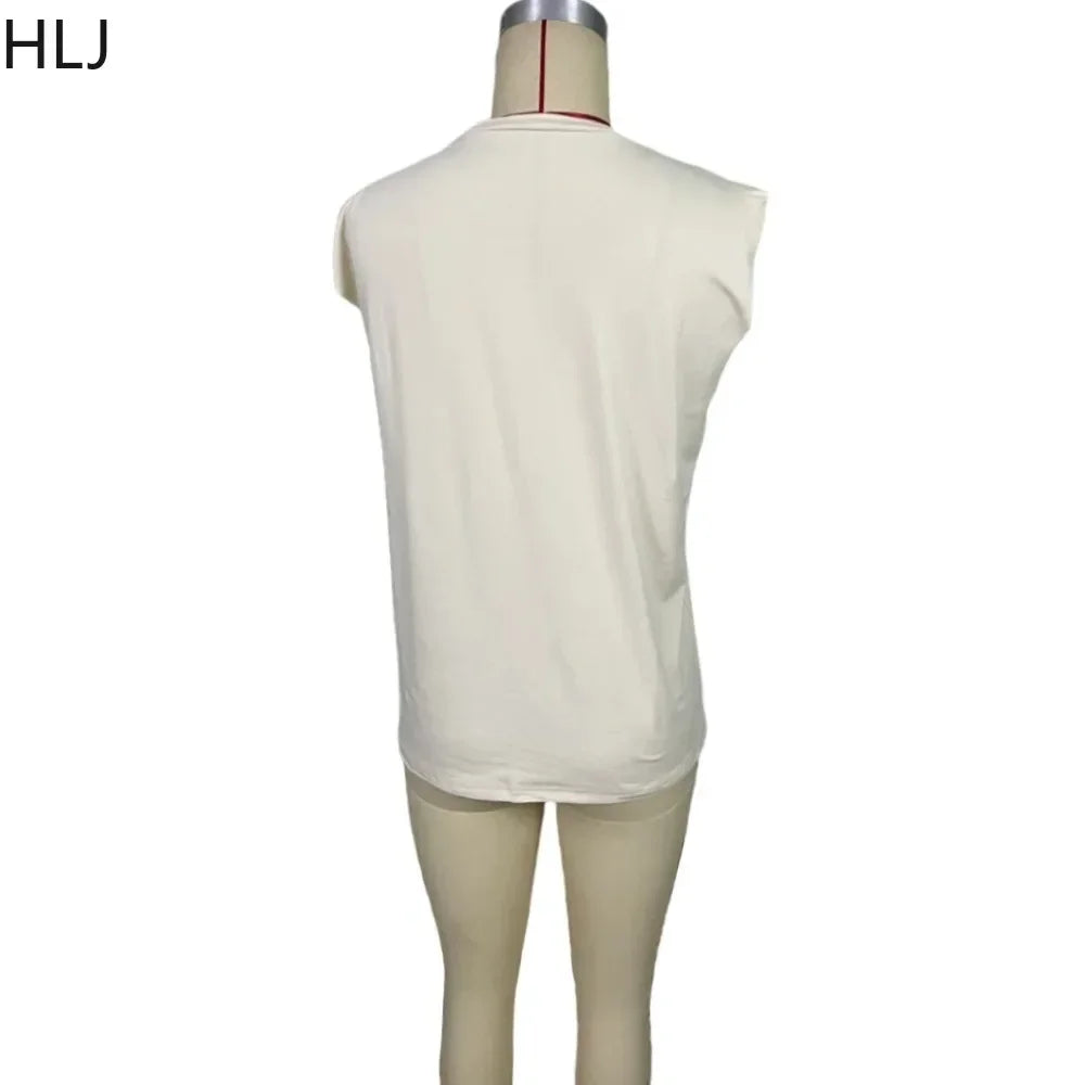 HLJ&GG Fashion Y2K Trend Streetwear Women Pattern Printing Round Neck Short Sleeve Slim Tshirts Summer New Hot Girl Hip Hop Tops