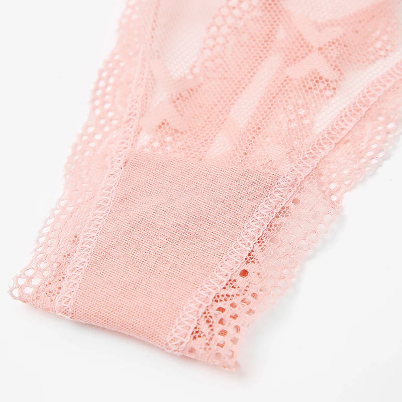Sexy Lace Women's Thong FINETOO Perspective Thongs Women Panties Low Waist T-Back Female Underpants Soft Breathable Lingerie