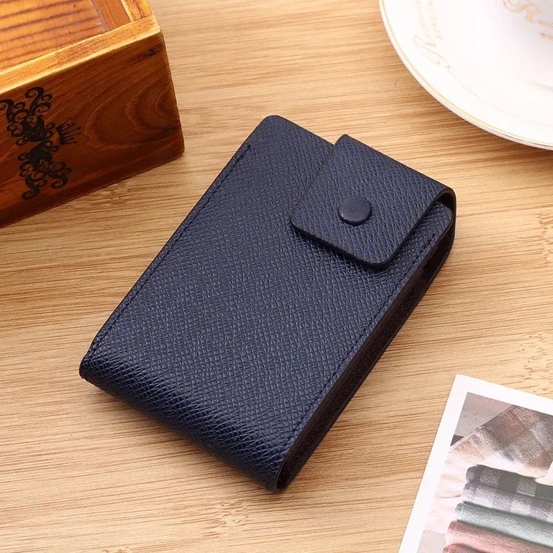 New PU Leather Men Wallet Credit Cards Bank Card Change Holder Fashion Casual Business Mini Multifunctional Buckle Purse Pocket
