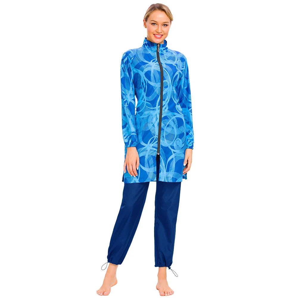Burkini Muslim Swimwear for Women, Modest Swimsuit, Islamic Clothing Sets, Long Hijab, Full Cover, Islamic Abaya