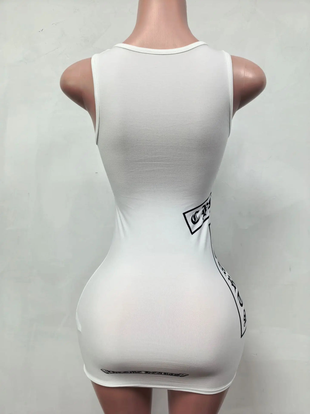 Gothic Women's Letter Print Tank Mini Dress 2026 Summer Y2K Sleeveless Bodycon Streetwear Sexy Skinny Night Club Party Outfit