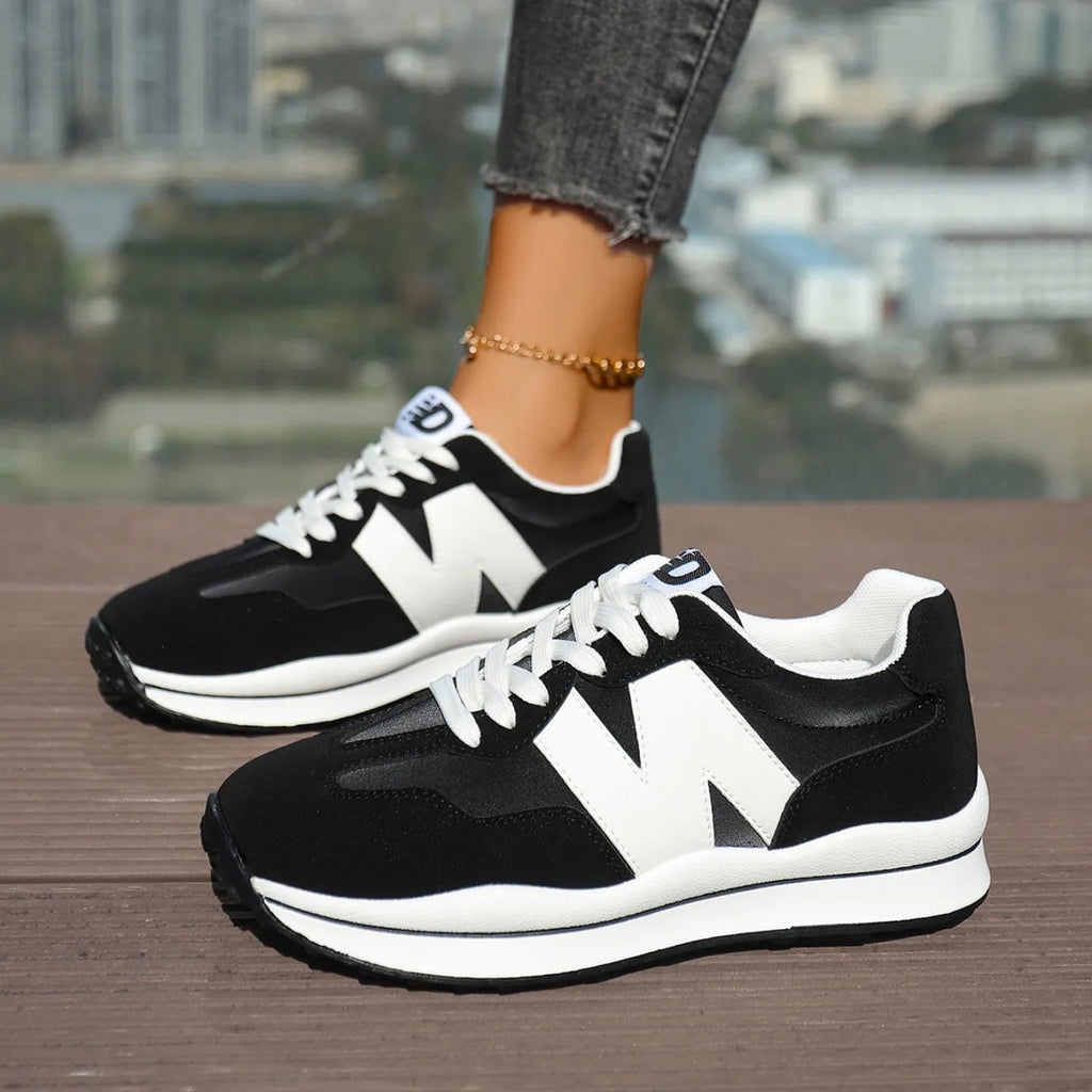 Women Sneakers 2025 New Casual Versatile Thick-soled Running Sneakers Women Fashionable High-quality Luxury Lace-up Shoes Women