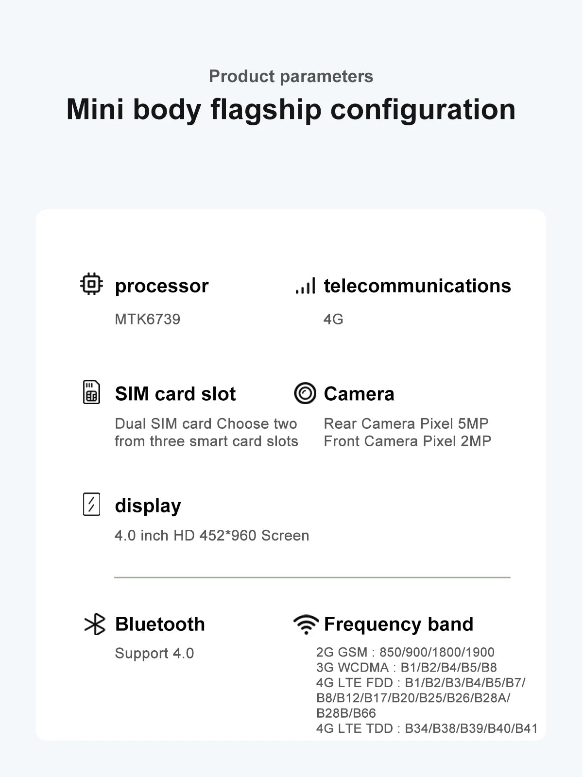 SERVO S27 Mini Smart Phone Android 10.0 WCDMA 3G Cellular Dual SIM 4.0" Display GPS 2000mAh 2+16GB Pocket Smartphones Play Store
