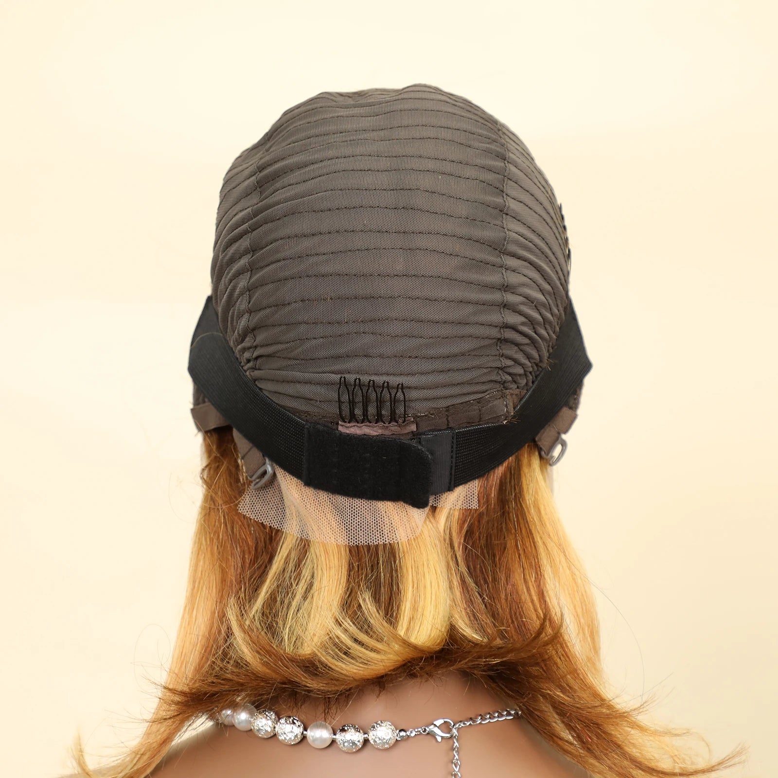 Straight Highlight Ombre Bob Wigs Human Hair 4/27 Honey Brown 13x4 Transparent Lace Front Human Hair Brazilian Wig Density200%