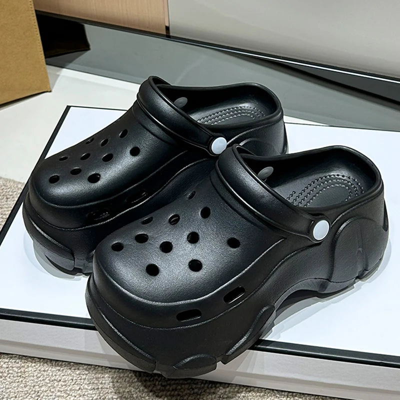 Chunky Platform Clogs Sandals Women Summer Soft Thick Bottom Beach Garden Shoes Woman Slide Non Slip EVA Wedge Slippers