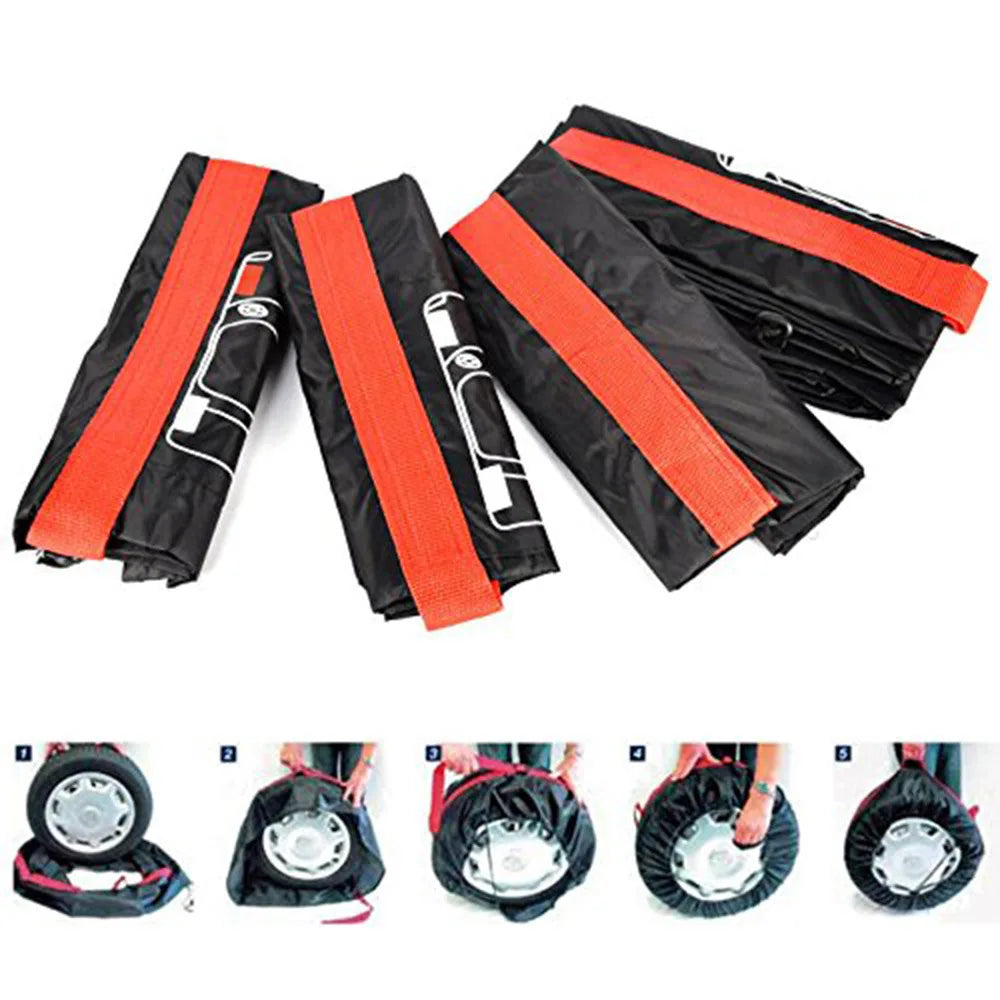 Tire Storage Bags Dustproof Waterproof S/L Universal Car Spare Cover Case Polyester Vehicle Wheel Protector Portable Wheel Bags