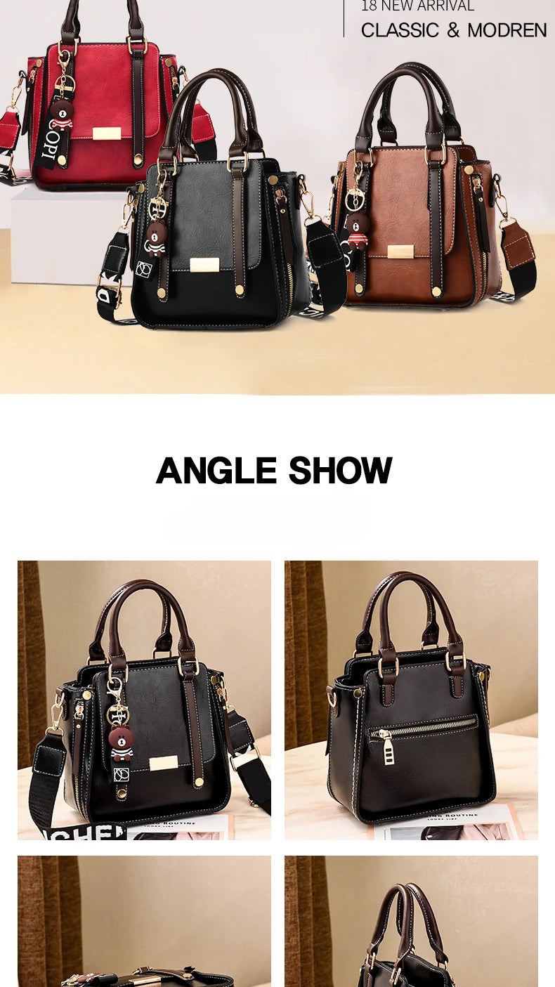 Women's Handbag Simple Casual Fashionable Retro Single Shoulder Crossbody Bag Versatile Large Capacity Shoulder Bag