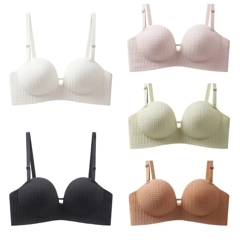 Comfortable Shockproof Seamless Deep V Bras Push Up Lingerie Wireless Bra Anti-sagging Underwear for Women Women