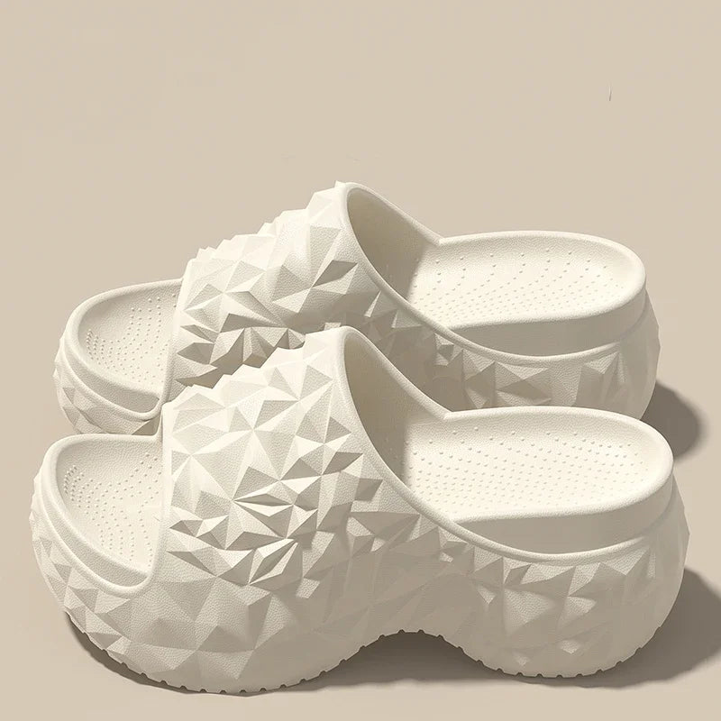 Women's Chunky Platform Slippers Summer Comfort Soft Thick Bottom Slides Woman for Sandals New Open Toe Non-slip Beach Shoes