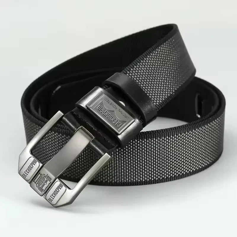New Fashion Men's Pin Buckle Youth Overalls Canvas Waistband Belt Casual Retro Decorative Belt Fashion High-Quality Webbing Belt