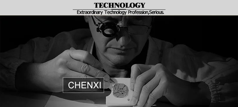 CHENXI Mens Mechanical Watches Top Brand Stainless Steel Automatic Watch Men Waterproof Business Wristwatch with Luminous