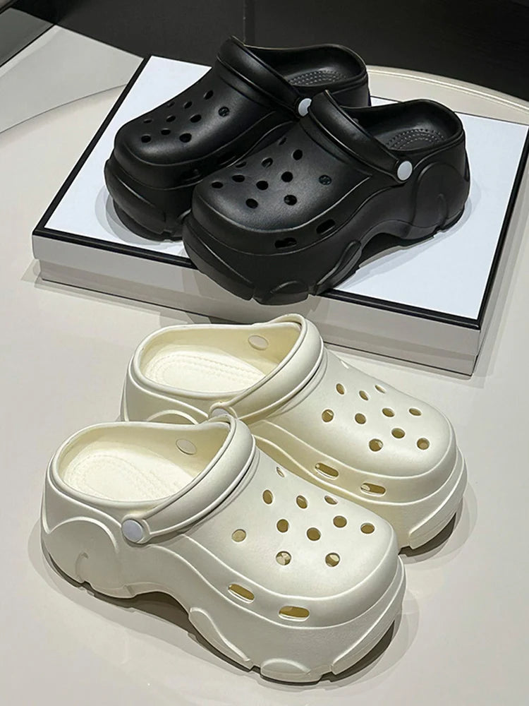 Chunky Platform Clogs Sandals Women Summer Soft Thick Bottom Beach Garden Shoes Woman Slide Non Slip EVA Wedge Slippers