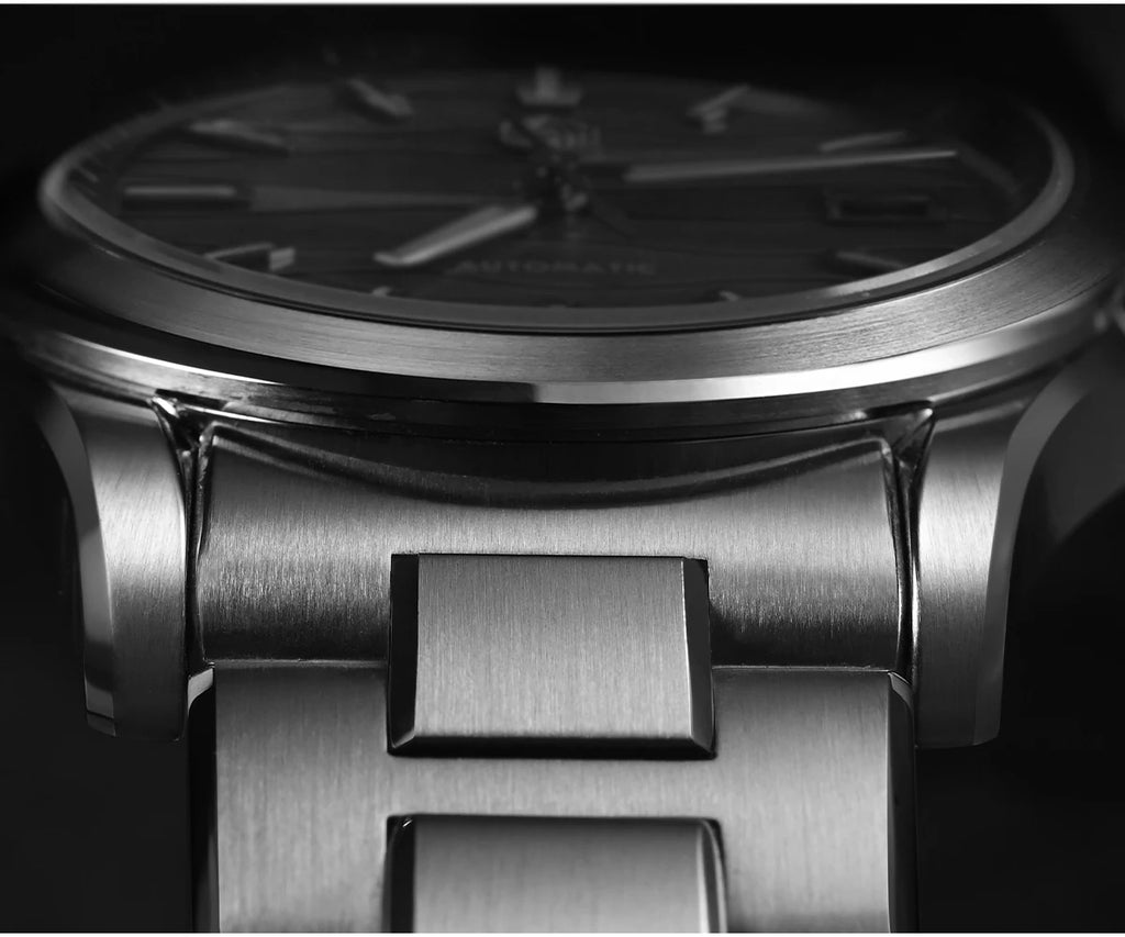 San Martin 39mm Miyota 9015 Splicing MOP Dial Men Automatic Watch 3H Date BGW-X1 Luminous Sapphire 10Bar Waterproof SN0150