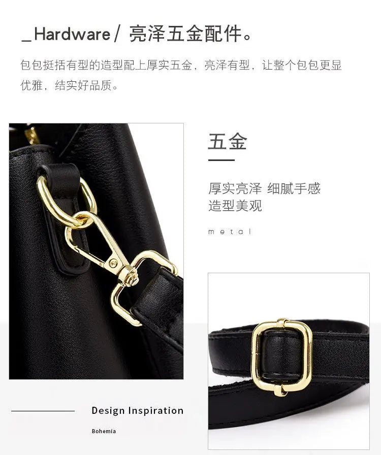 Unique Solid Color Retro Diaper Bag Luxury Crossbody Handbag For Women Chic Leather Shoulder Tote Purse
