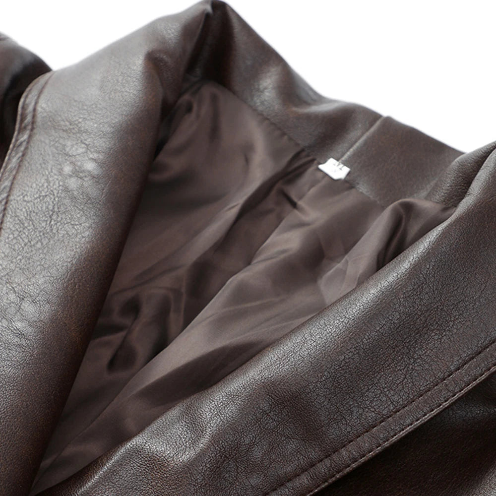 Oligai Spring Women's Casual Faux Leather Jacket Coat for 2025 Stunning PU Jacket Blouse for High Street