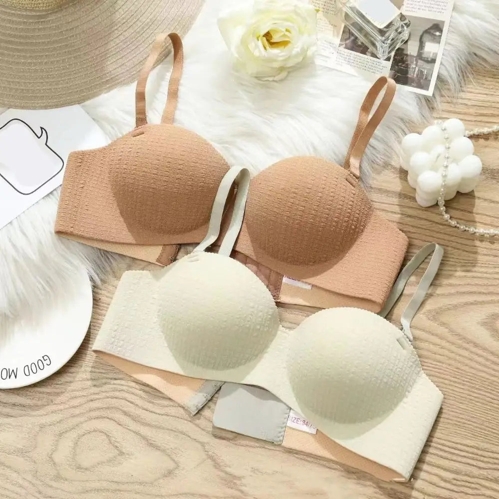 Comfortable Shockproof Seamless Deep V Bras Push Up Lingerie Wireless Bra Anti-sagging Underwear for Women Women
