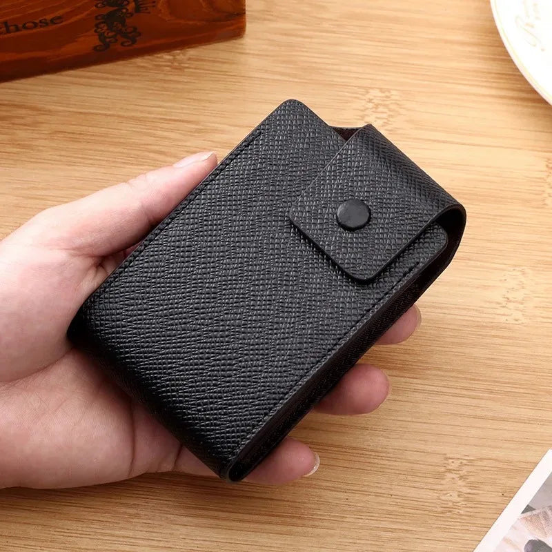 New PU Leather Men Wallet Credit Cards Bank Card Change Holder Fashion Casual Business Mini Multifunctional Buckle Purse Pocket