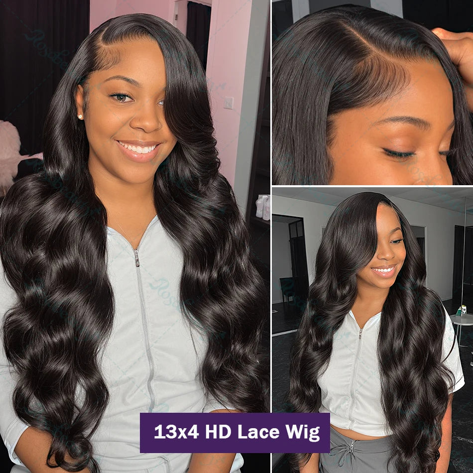 200% Transparent Body Wave Lace Front Brazilian 13x4 Curly Human Hair Wigs 13x6 Hd Lace Frontal Wig For Women 5x5 Closure Wig