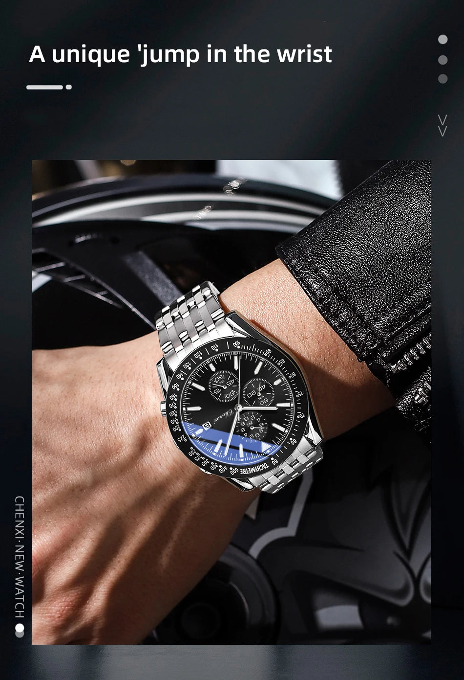 CHENXI Top Luxury Brand Men's Quartz Watch Series Waterproof Stainless Steel Elegant Wristwatch Classic Design for Gentlemen