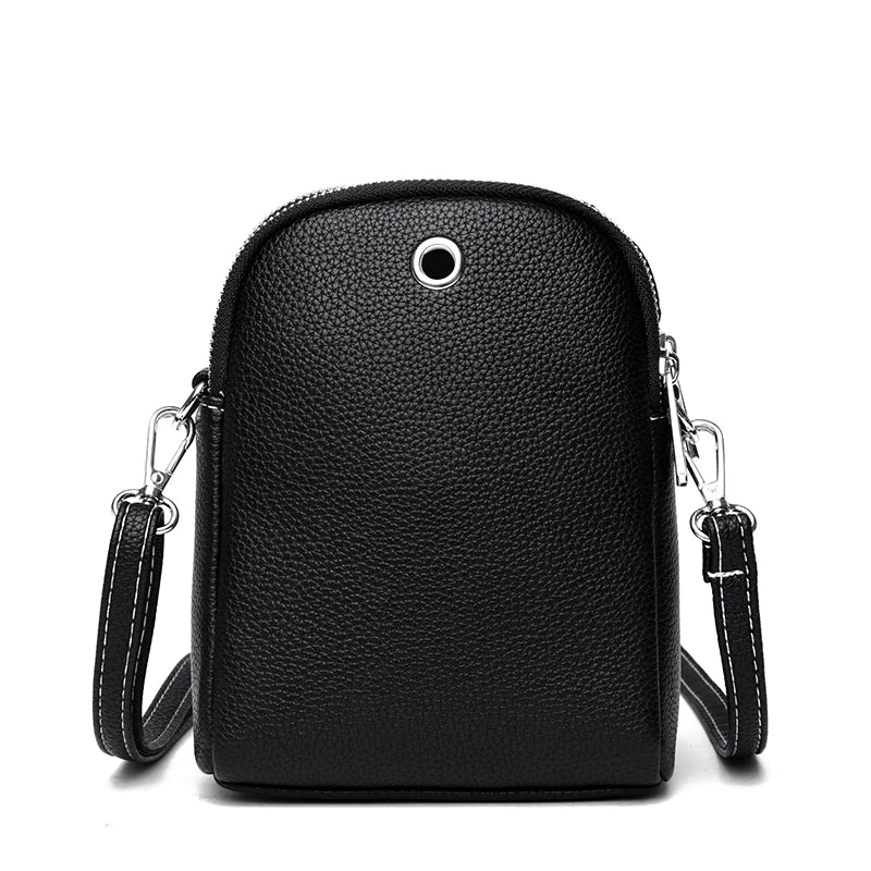 Luxury Leather Women Purse Fashion Female Handbag Brand Designer Shoulder Crossbody Bag High Quality Mobile Phone Bag Wallet