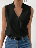New Tees Women's 2024 Summer Slim V-neck Sexy Simple Style Printing T-shirts Sleeveless Vintage Casual Temperament Ladies Tops