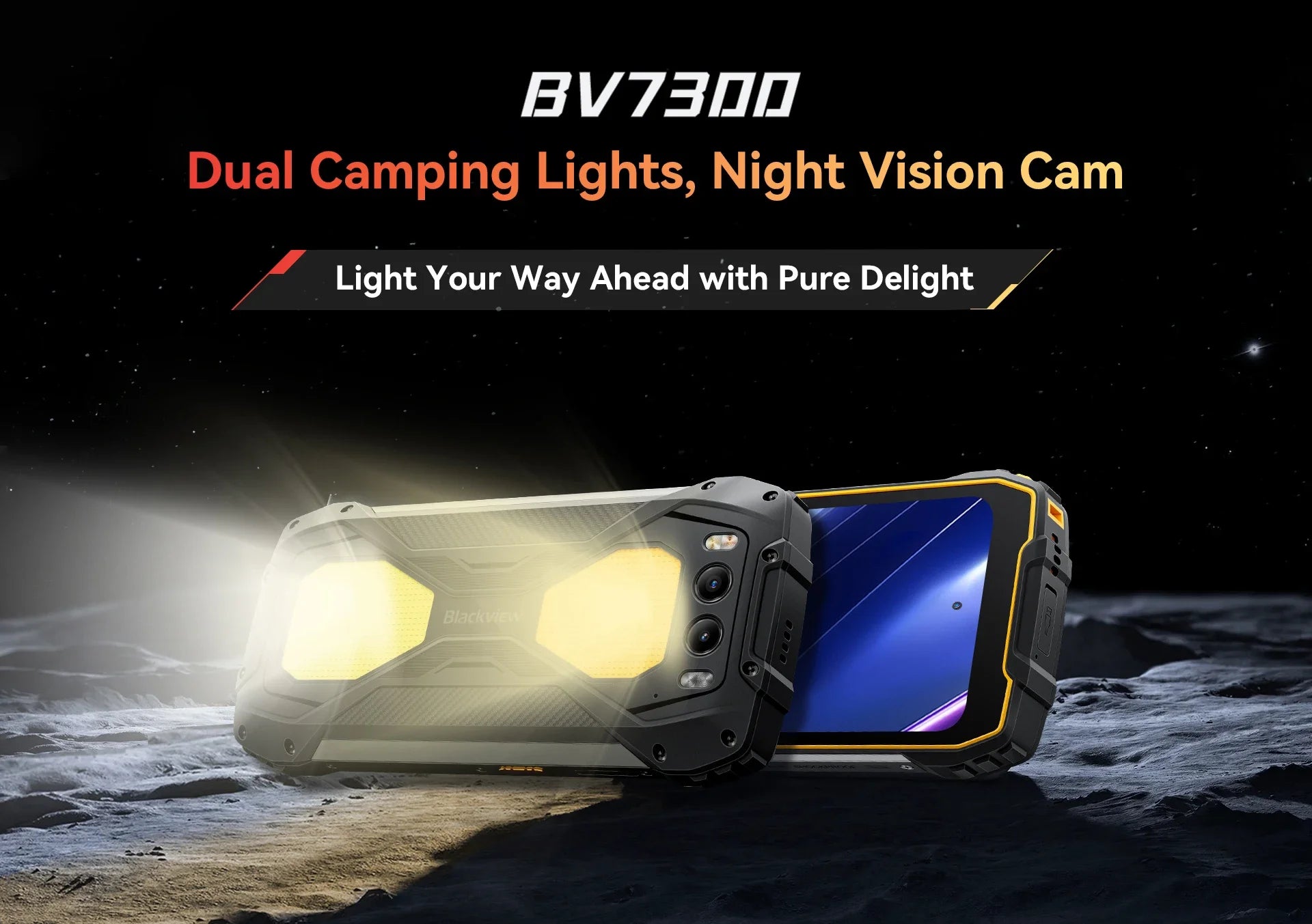 Blackview BV7300 Rugged Phone 18GB(6+12) 256GB Dual Camping Lights Call Phone Helio G81 Octa Core 15000mAh Smartphone Android 14