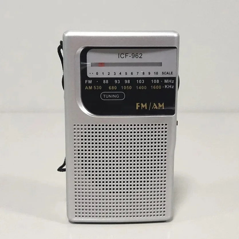 XIKCU ICF-962 Mini Radio FM- AM Battery Operated Portable Radio Best Reception Longest Lasting For Running Walking Home Soundbox