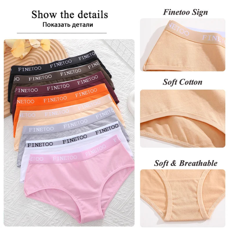 5Pcs/Set Women Cotton Panties Female Middle Waist Sexy Panties Seamless S-XL Underwear Solid Color Bikini Girls Intimates Briefs
