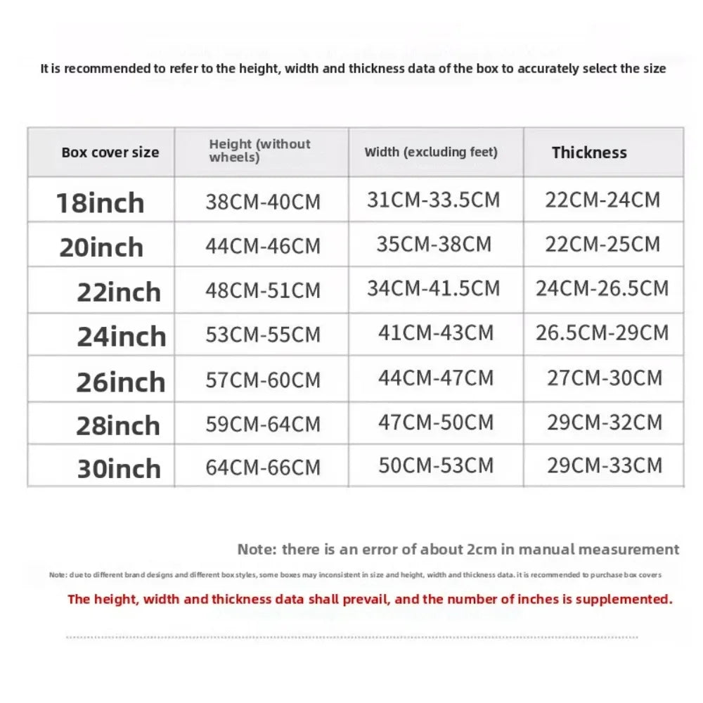 Full Transparent Luggage Protective Cover Waterproof PVC Suitcase Case Suit for 18-30 Inch Trolley Suitcase Dustproof Cover