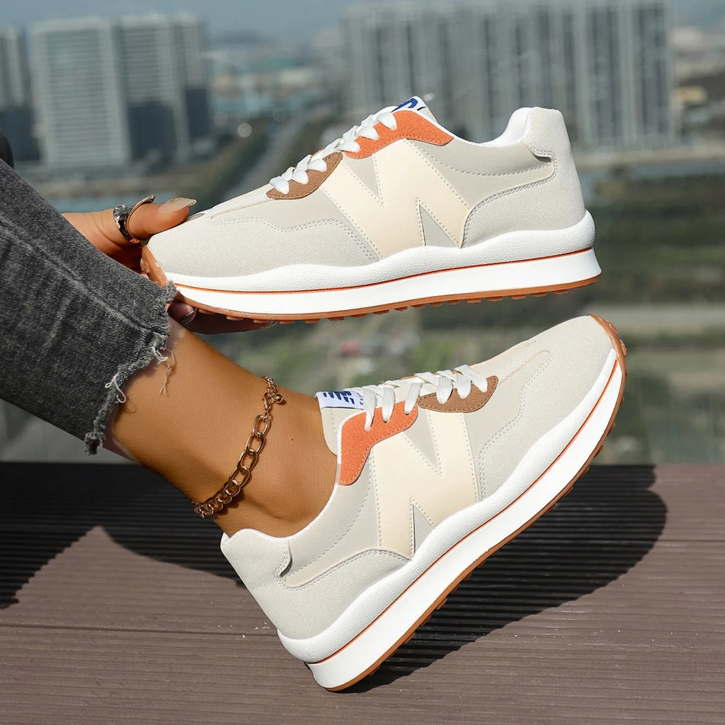 Women Sneakers 2025 New Casual Versatile Thick-soled Running Sneakers Women Fashionable High-quality Luxury Lace-up Shoes Women