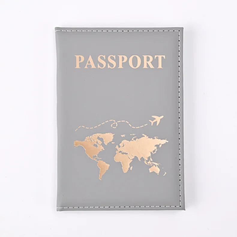 Simple New Passport Cover Case Fashion Credit Card Holder Wallet Pouch Women Men Travel Wedding Passport Covers Holder