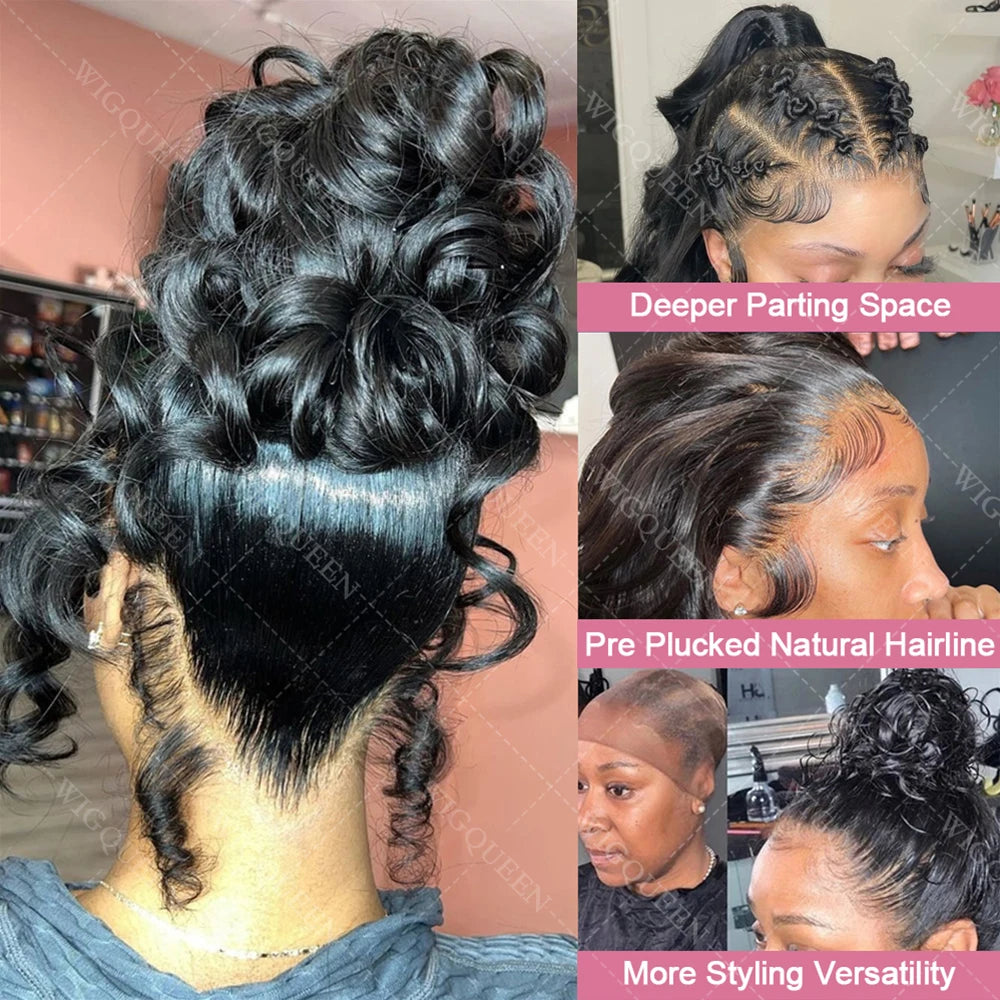 Body Wave 360 Full Lace Front Wig With Invisi Drawstring Upgrade Skinlike Real HD Lace Glueless Wig 13x4 Lace Frontal Wigs