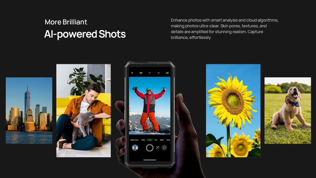 【2025 New】Ulefone Armor 34 Pro 5G AI Rugged Phone Smartphone Android 15 32GB+512GB 25500mAh Night Camera Built-in Projector